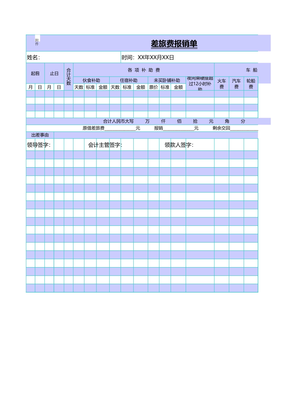 宏酷财税-参考工具：差旅费报销单3.xls_第1页