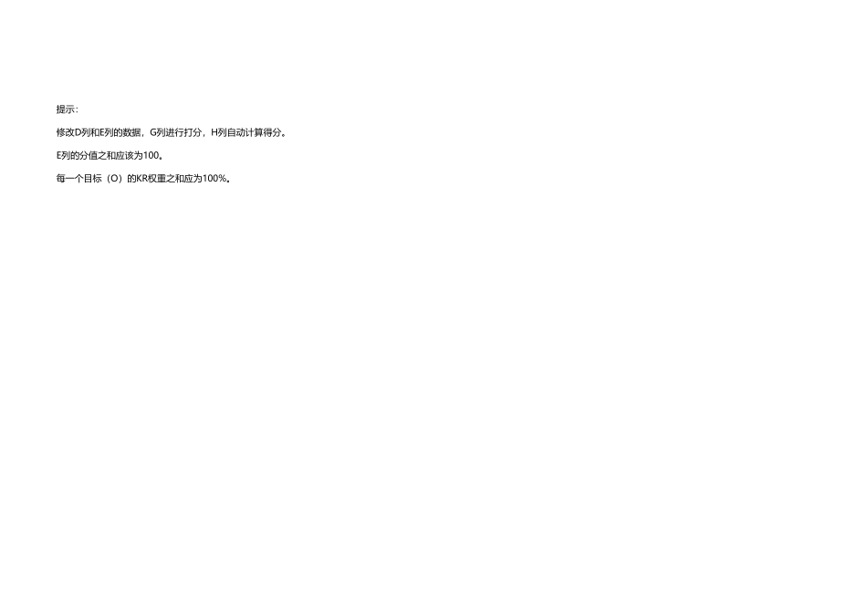 OKR工作计划及考核表excel模板.xlsx_第2页