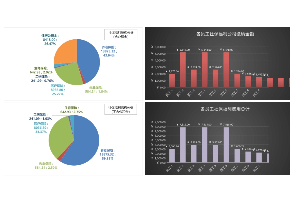 公司社保福利费用结构分析表（含住房公积金）.xlsx_第2页