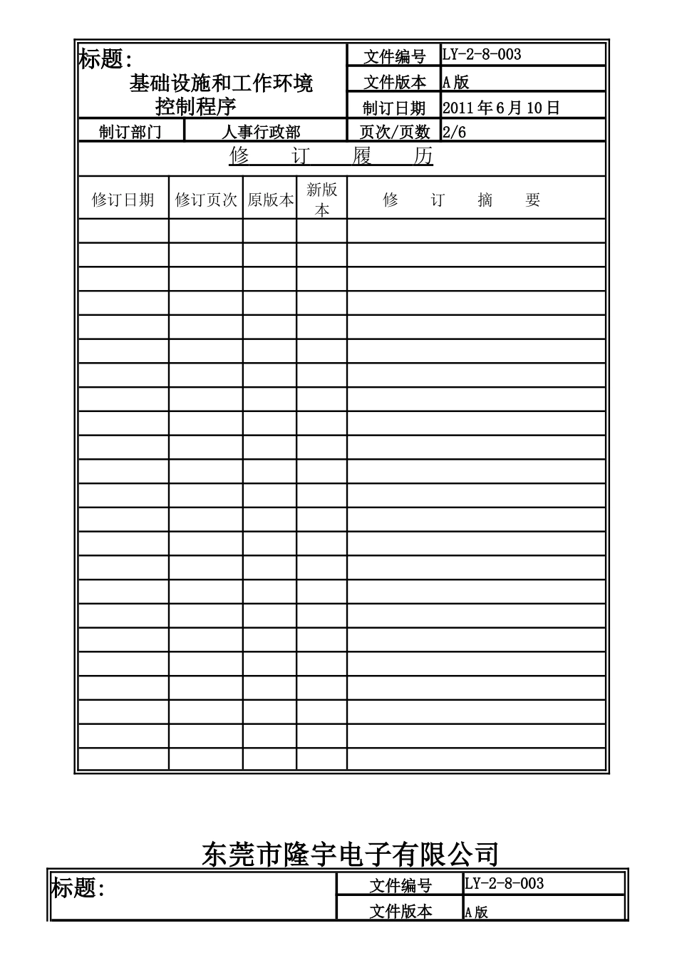 LY-2-8-003 基础实施和工作环境控制程序.doc_第2页