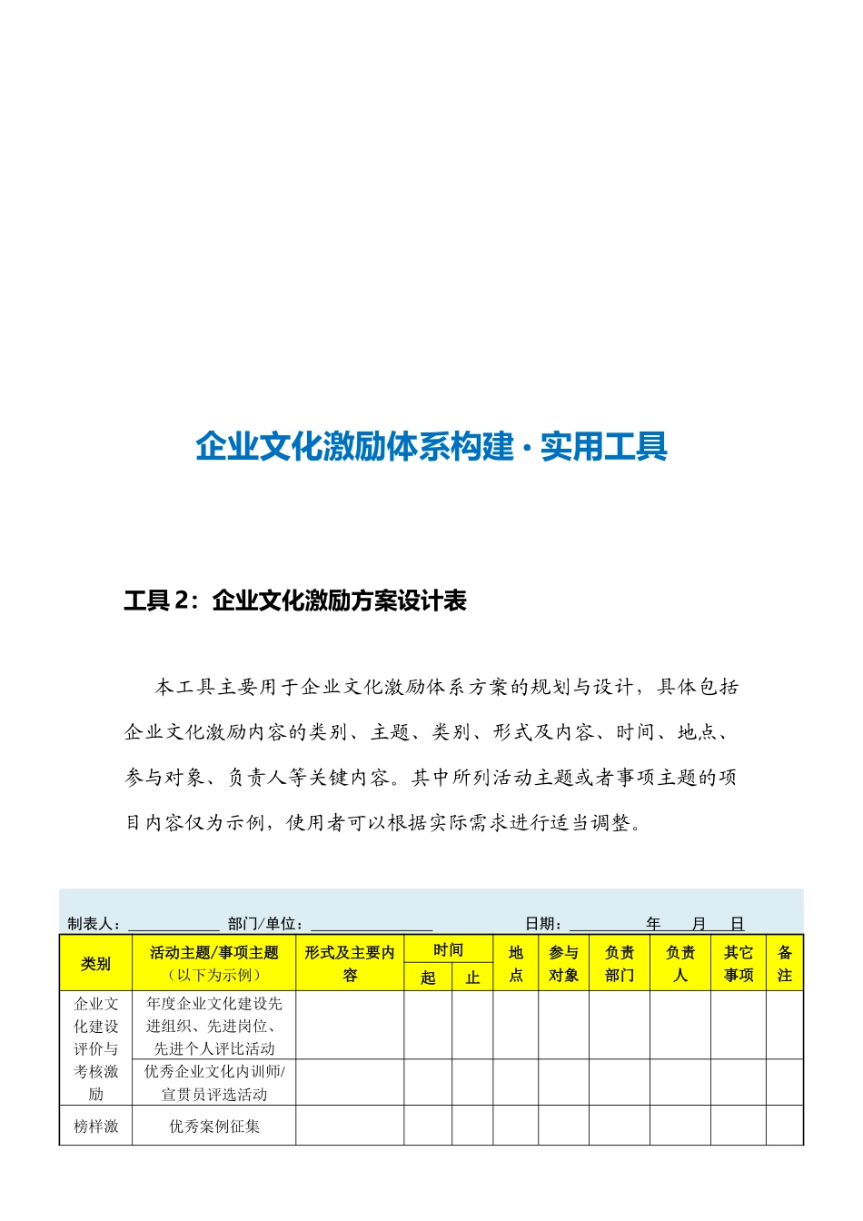 19-【激励体系构建】-企业文化激励方案设计表.docx_第3页