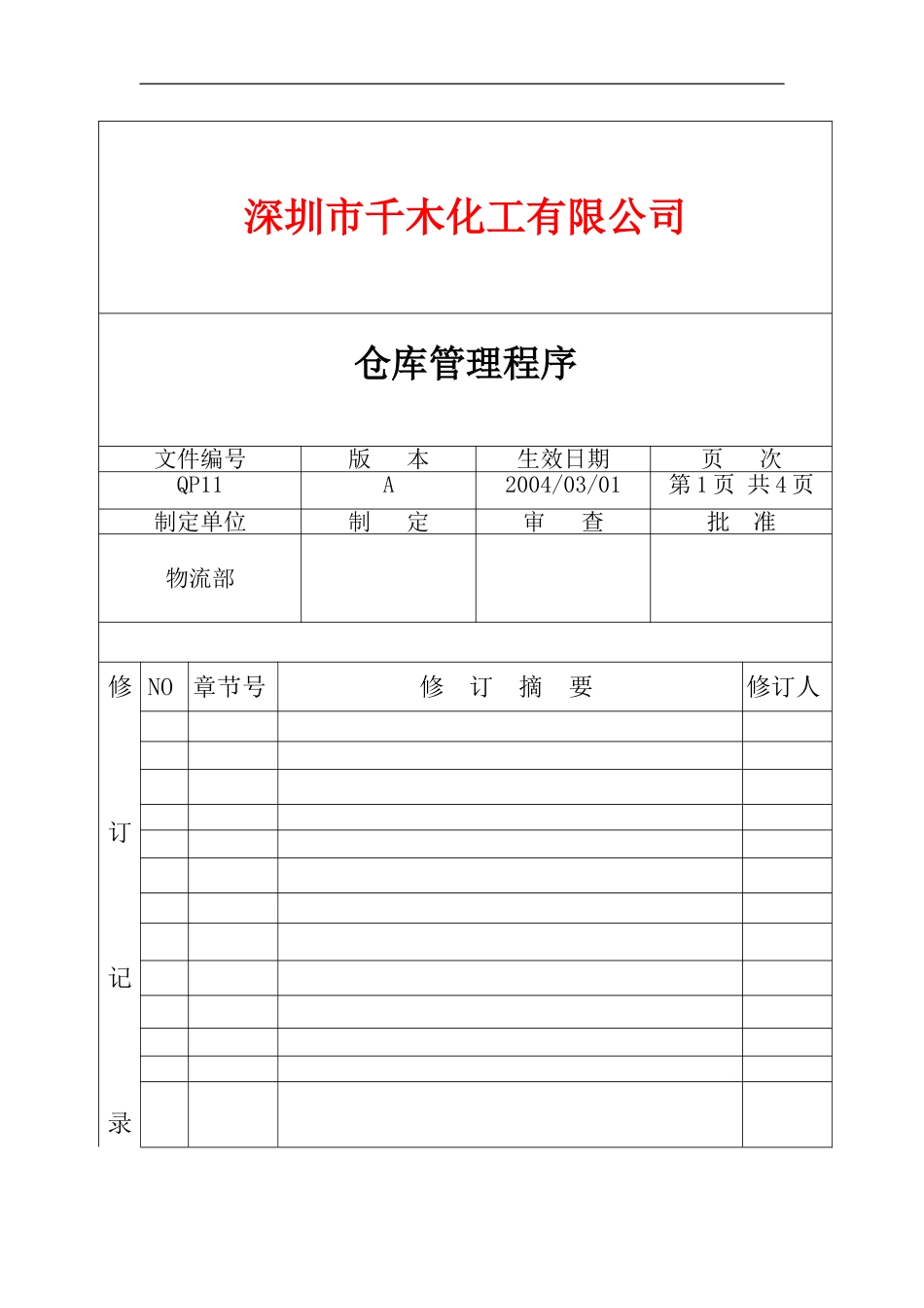 QP11仓储管理程序.doc_第1页