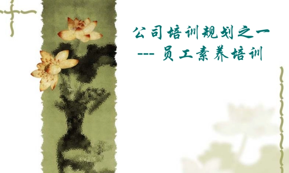 公司培训规划之一--员工素养培训（PPT 63页） (3).ppt