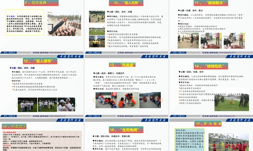 公司员工户外拓展训练活动方案--2和鹏拓展学院项目简介--培训类 (3).ppt