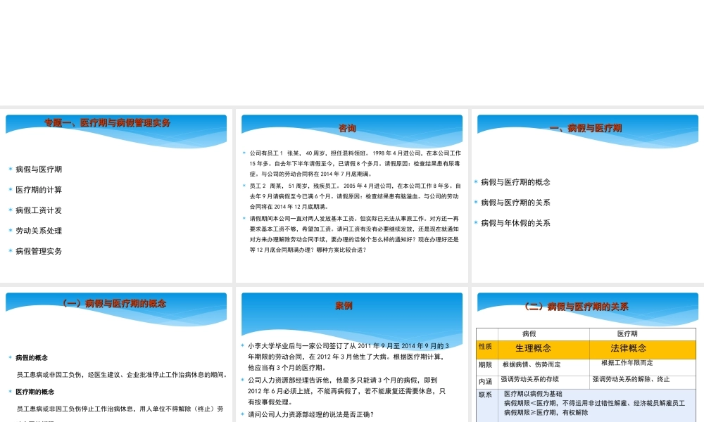 工伤、病假、医疗期与女职工”三期“最新政策解读与管理实务培训 (2).ppt