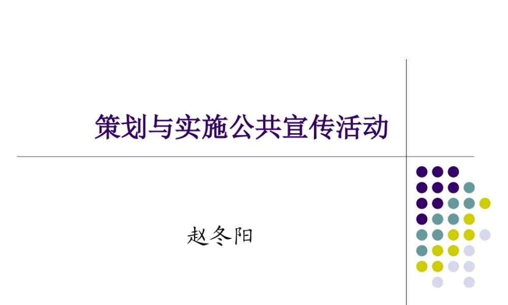 策划与实施公共宣传活动 (3).ppt