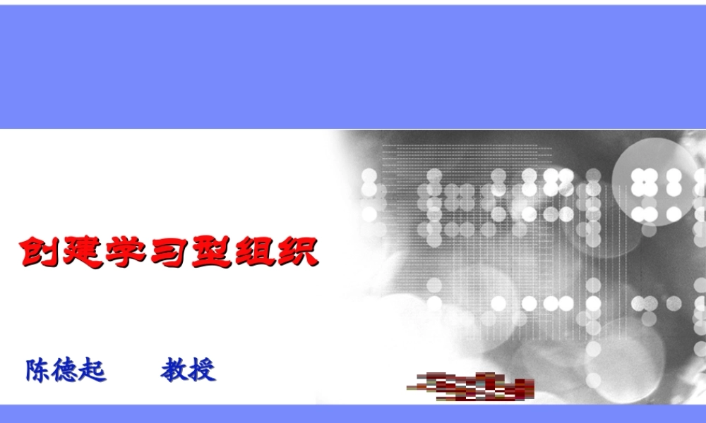 陈德起：创建学习型组织 (3).ppt