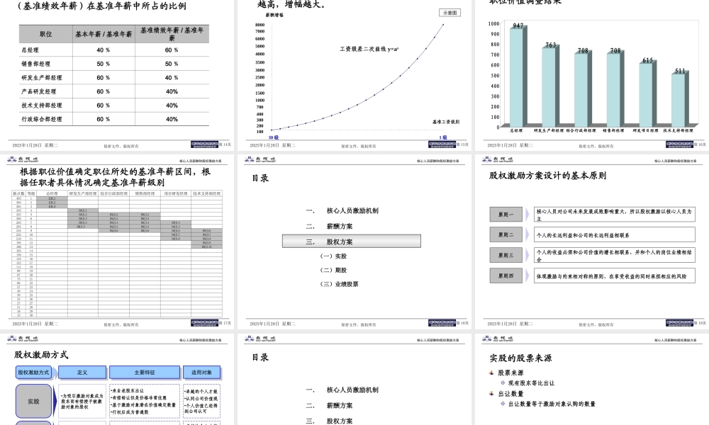 鼎视通核心人员薪酬股权激励方案 (2).ppt