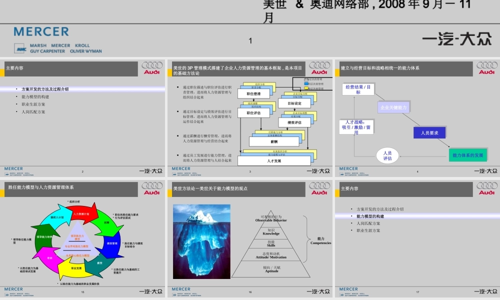 12、美世为奥迪做的：能力模型、人岗匹配和职业生涯设计方案-77页 (2).ppt