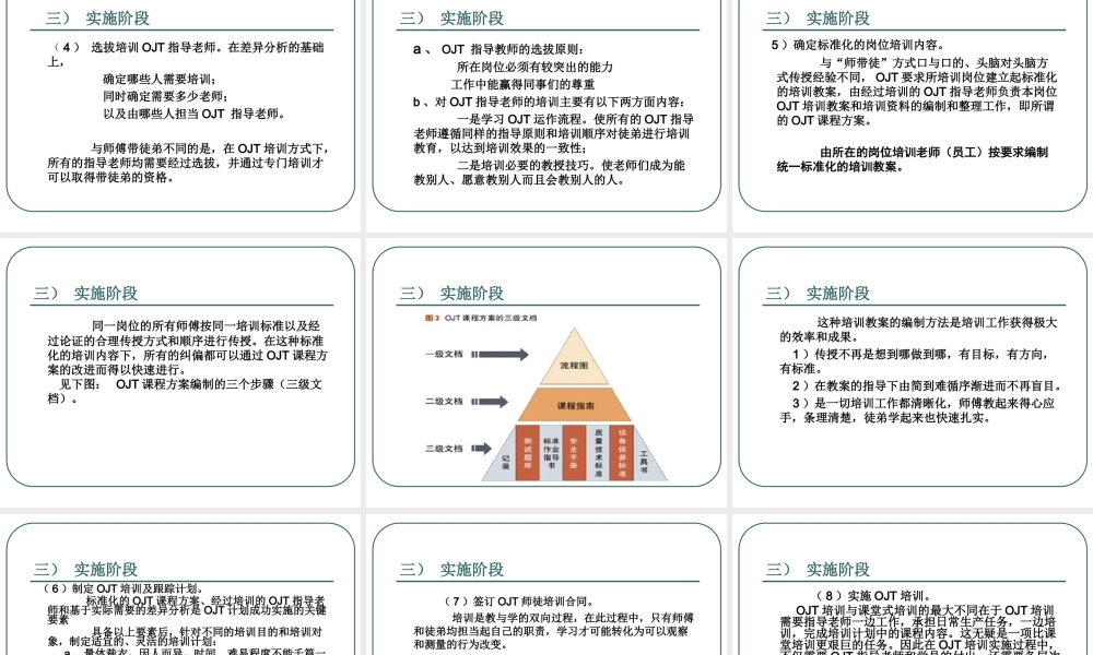 【方法论】导师带徒（OJT)工作方法.ppt
