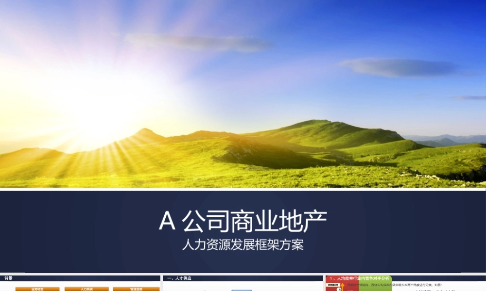 【模板】房地产人力资源组织发展转型变革方案.pptx