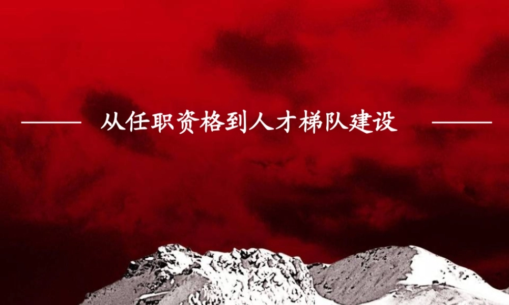 从任职资格到人才梯队建设-42页.ppt