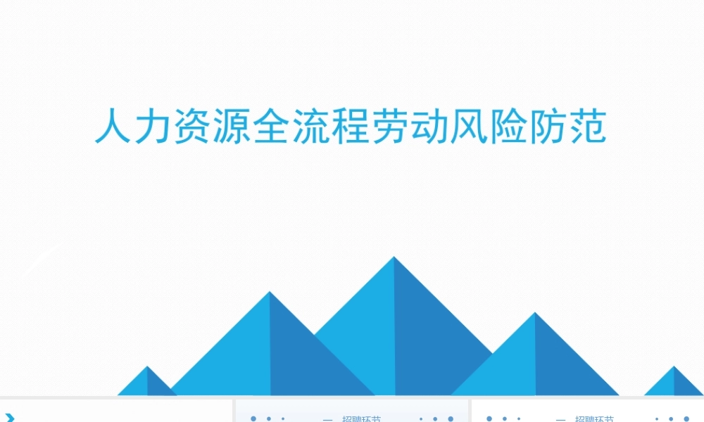 人力资源全流程劳动风险防范.ppt