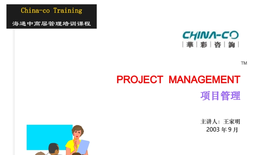 华彩-咨询手册-海通培训--项目管理.ppt