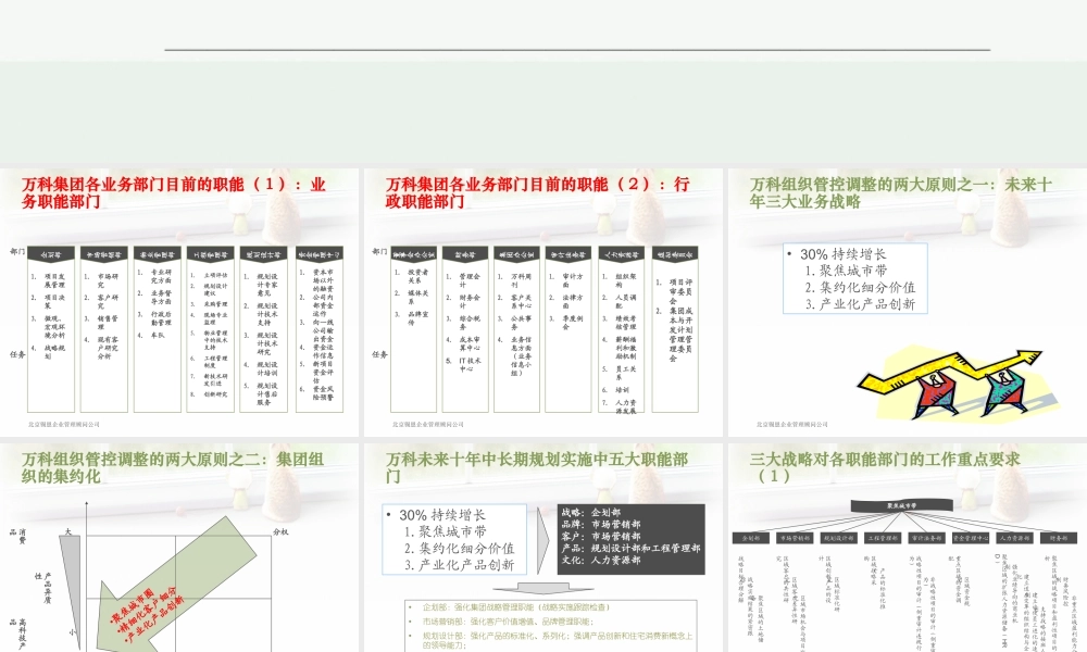 【实例】锡恩：万科组织管控体系调整方案-101页.ppt