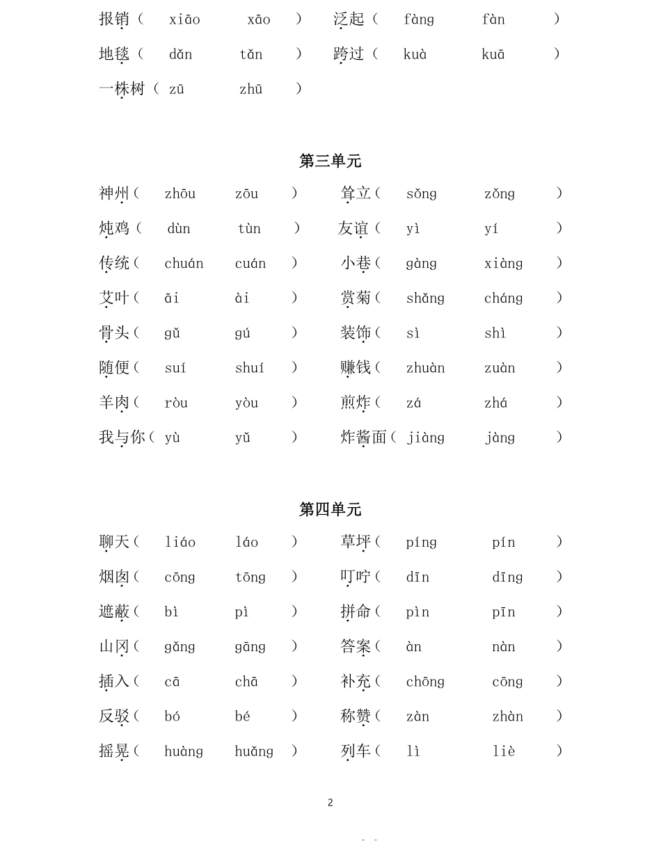 二年级易错字音专项.pdf_第2页
