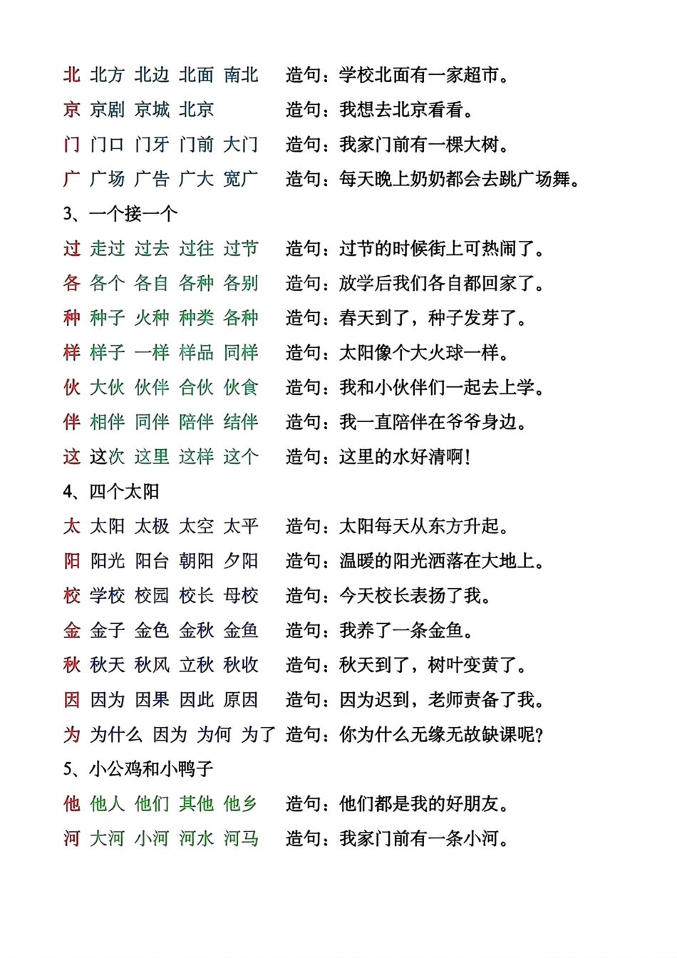一年级下册生字组词造句.pdf_第3页