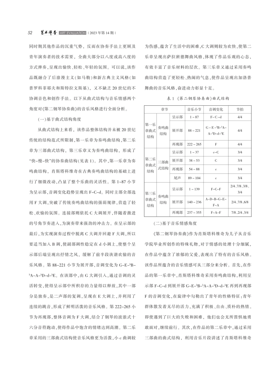 肖斯塔科维奇《第二钢琴协奏曲》的音乐风格与演奏技巧.pdf_第2页