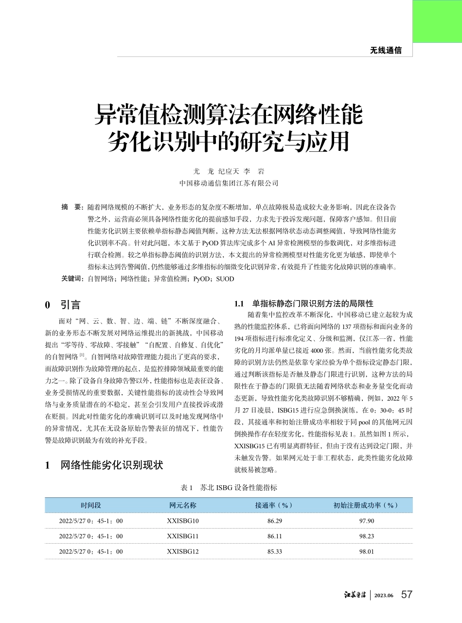 异常值检测算法在网络性能劣化识别中的研究与应用 (1).pdf_第1页