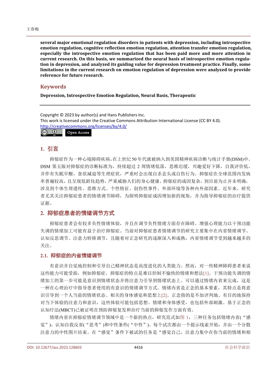 抑郁症内省情绪调节的神经基础与治疗实践.pdf_第2页