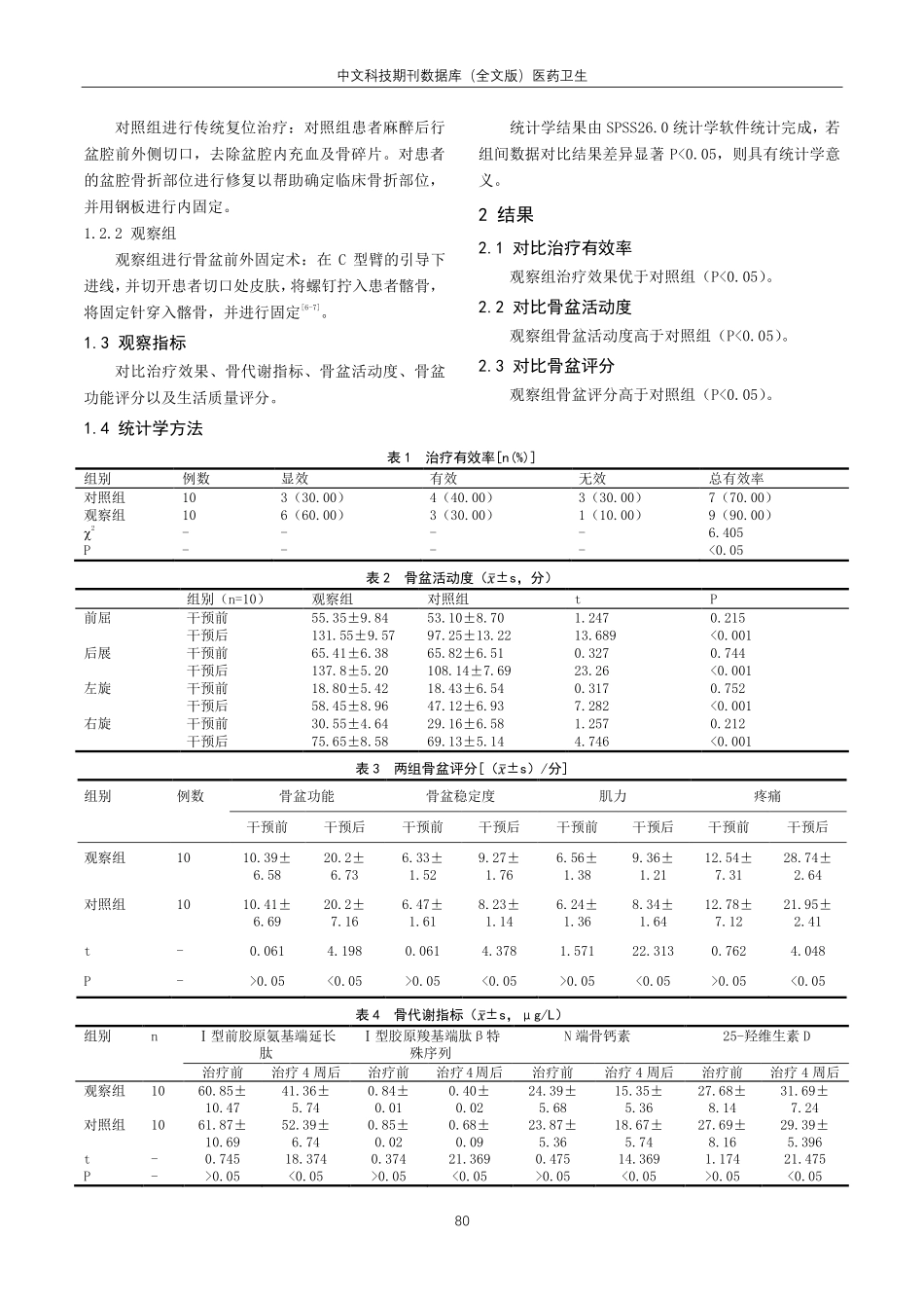 骨盆前外固定术在不稳定性骨盆骨折治疗中的应用效果探讨.pdf_第2页
