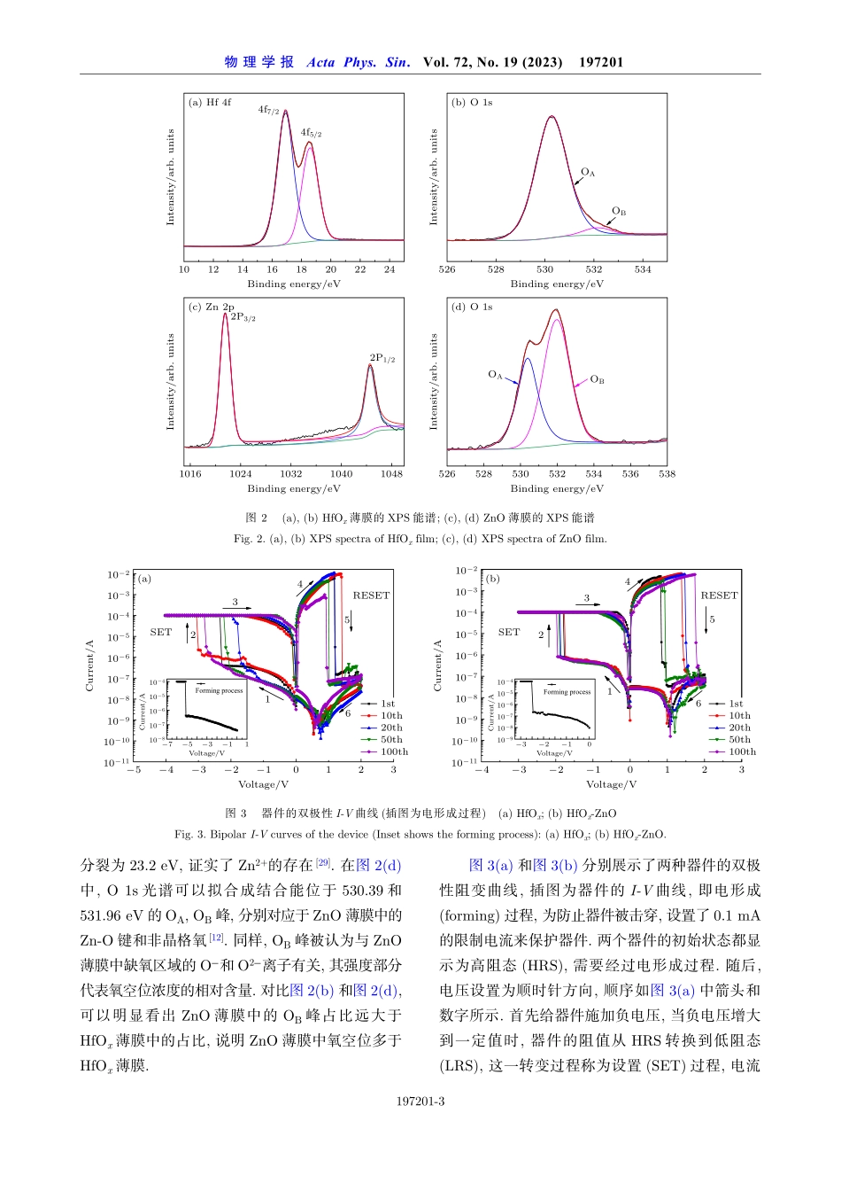 光电协同调控下HfO_%28x%29基阻变存储器的阻变特性.pdf_第3页