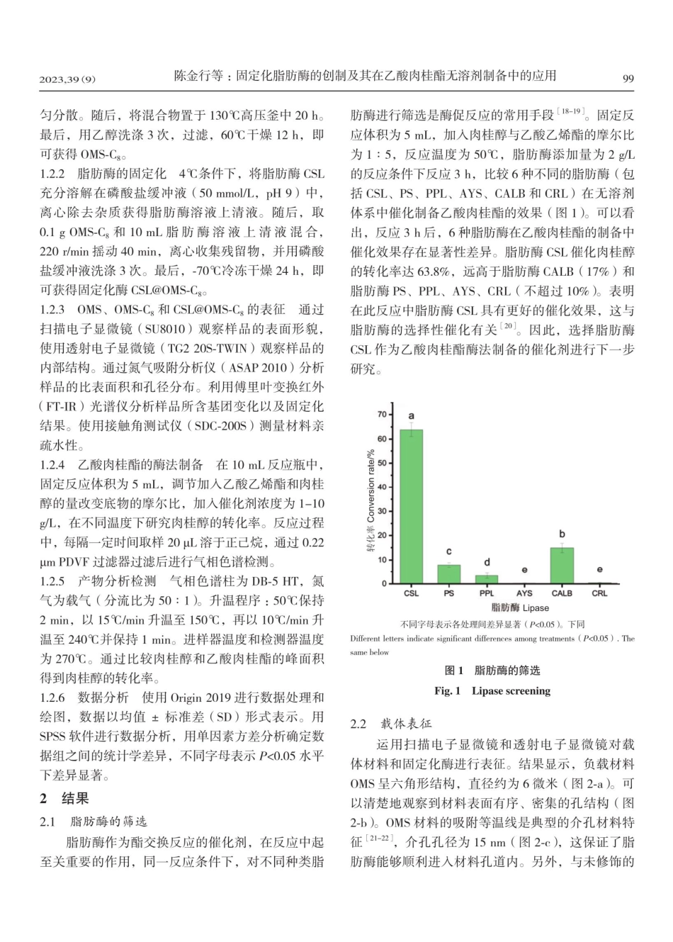 固定化脂肪酶的创制及其在乙酸肉桂酯无溶剂制备中的应用.pdf_第3页