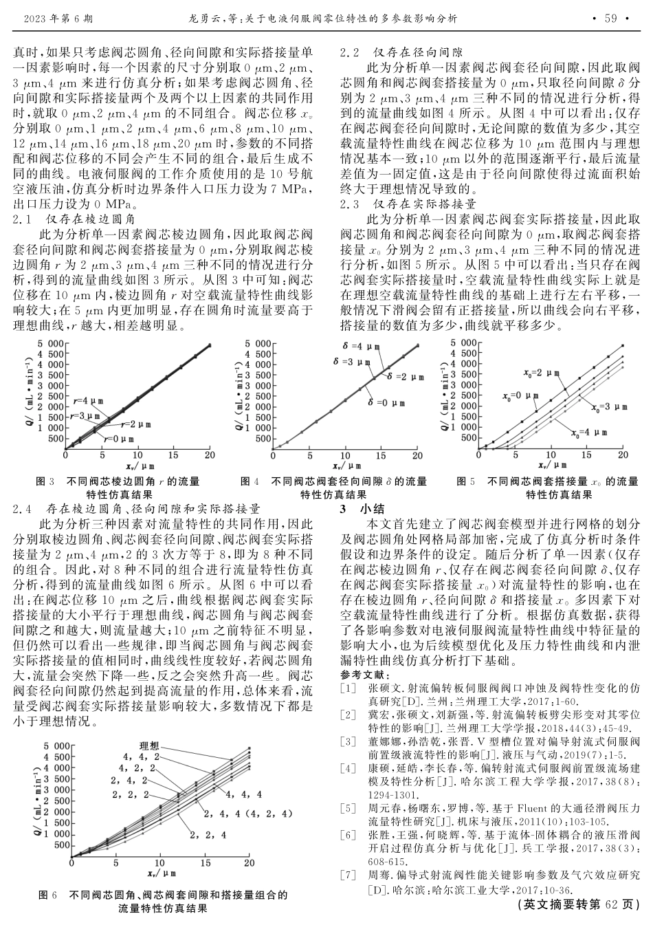 关于电液伺服阀零位特性的多参数影响分析.pdf_第2页