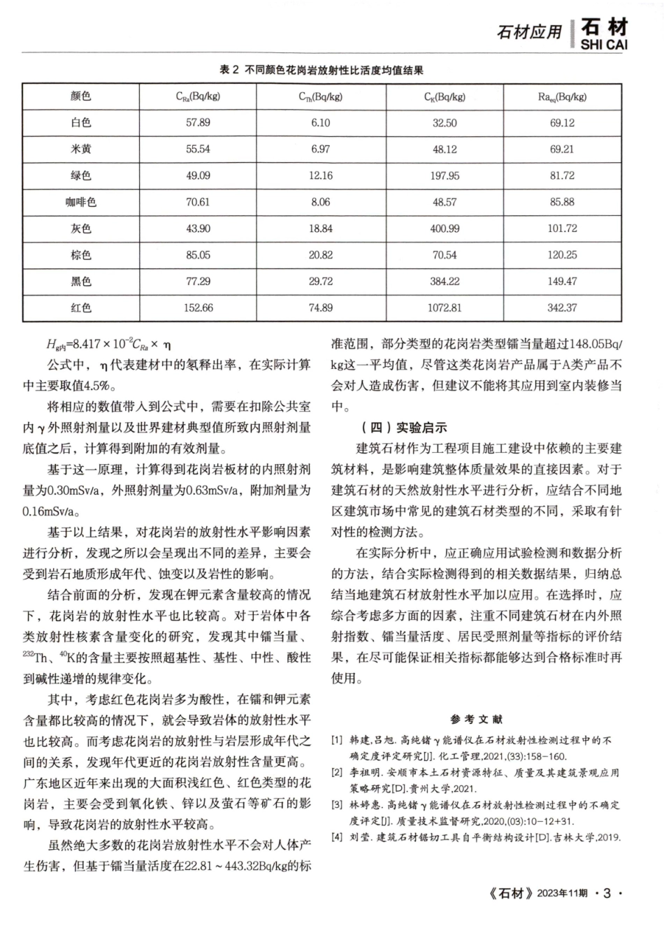 广东天然石材放射性水平差异分析.pdf_第3页