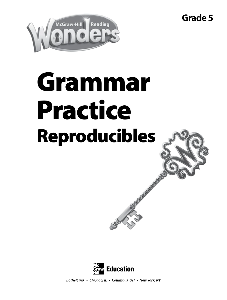 Reading Wonders.Practice.Grammar Practice Reproducibles.G5 SE.pdf_第3页