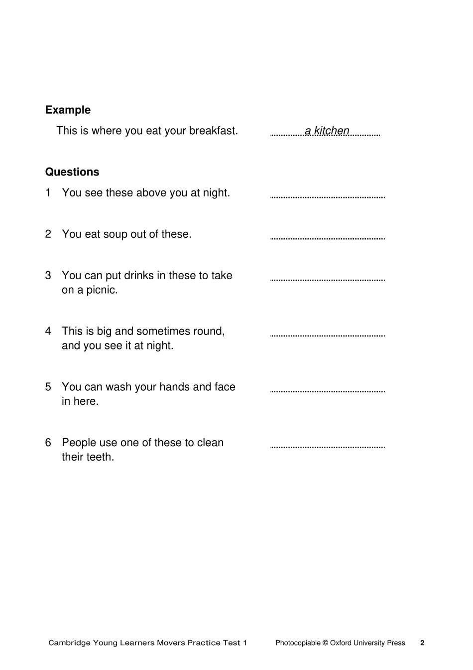 CYL_Movers_Test_1_ReadingWriting.pdf_第2页