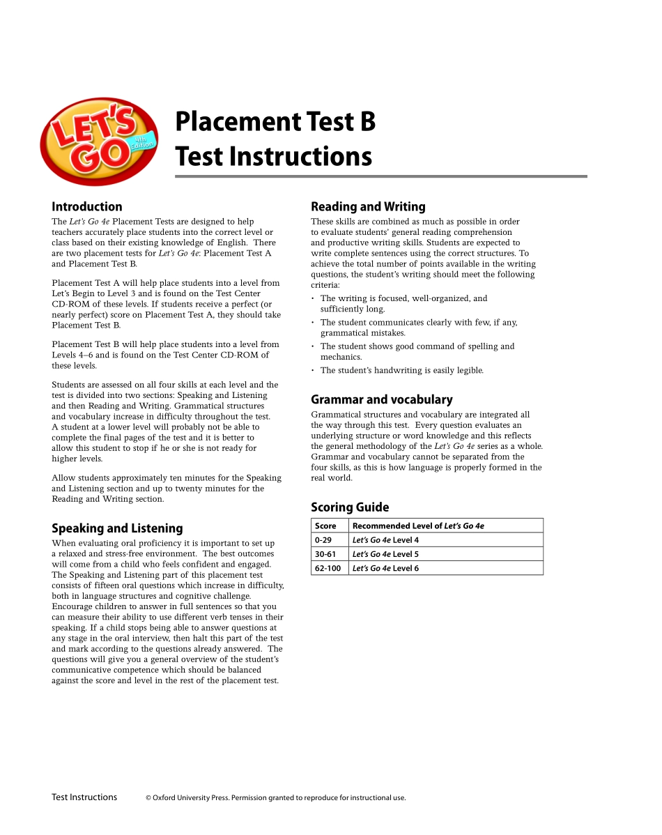 LG4e_PlacementTest_B_Instructions.pdf_第1页