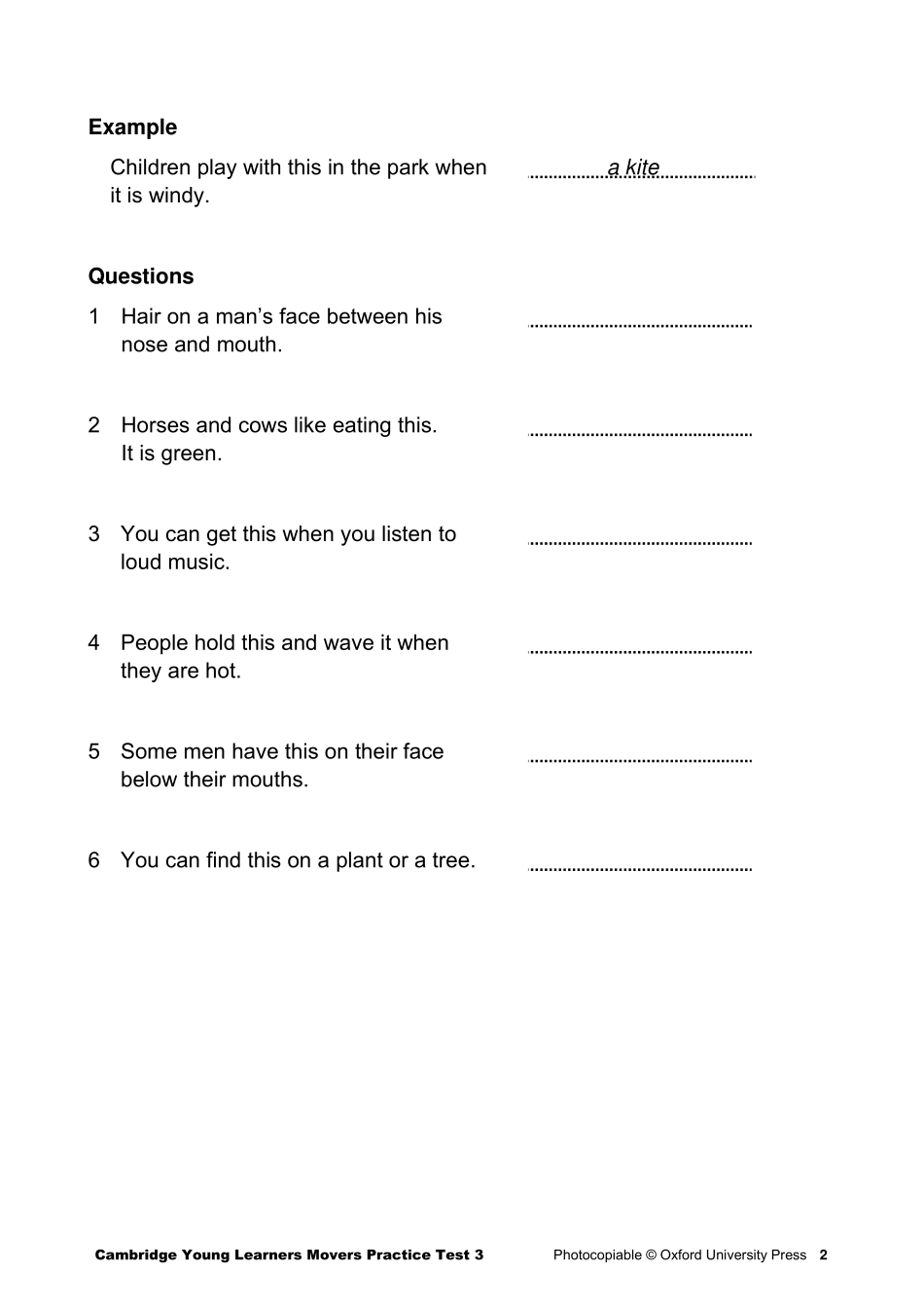 CYL_Movers_Test_3_ReadingWriting.pdf_第2页