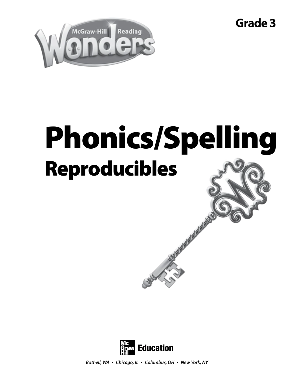 Reading Wonders.Practice.Phonics Spelling Reproducibles.G3 TE.pdf_第3页