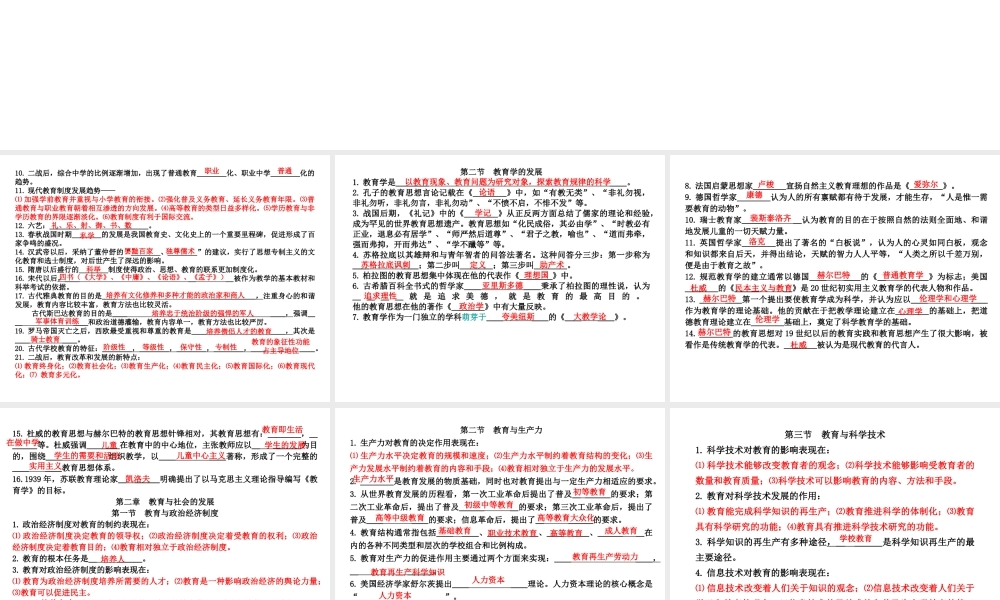2012湖南教育学内部资料练习题.ppt