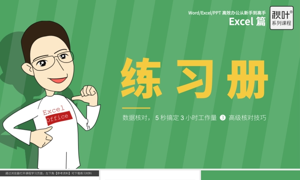 【练习】E07-3 高级核对技巧.pptx