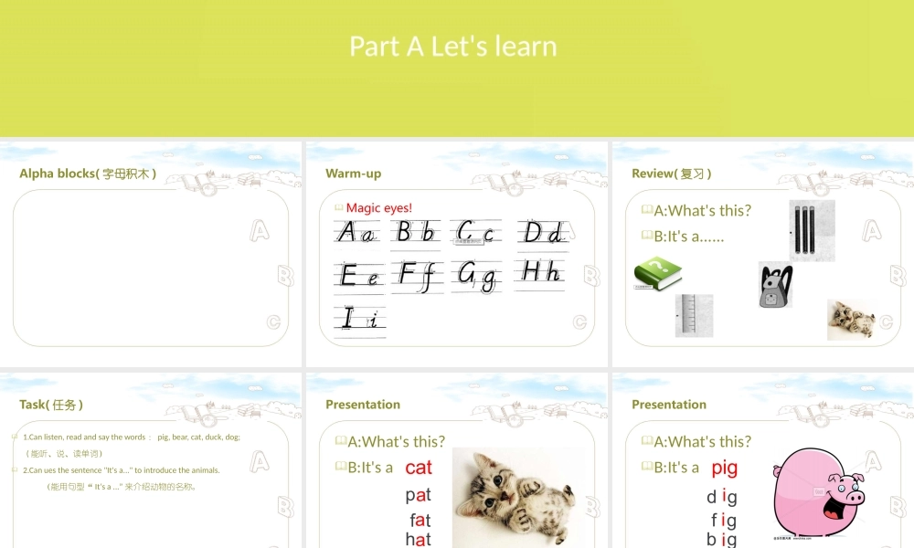 Part A Let's learn&Letters .ppt
