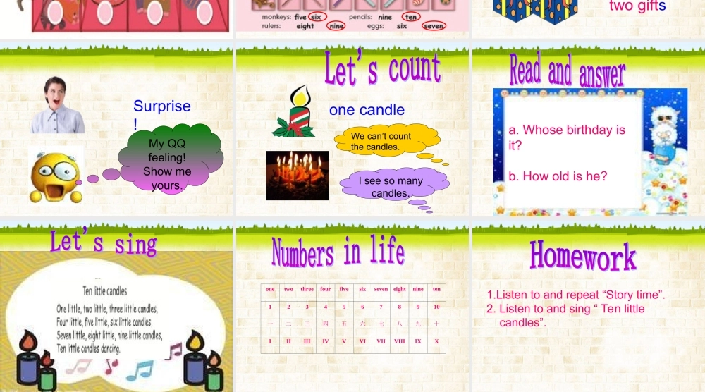 三年级英语上册Unit6 Happy birthday!第六课时.ppt