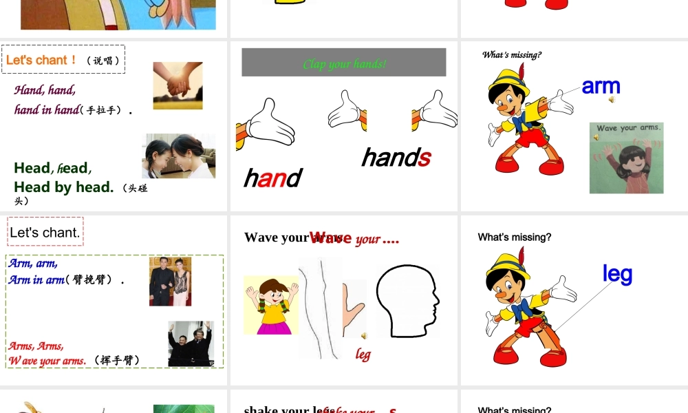 PEP 1 Unit 3 Look at me! PB Let's learn& Start to read.ppt