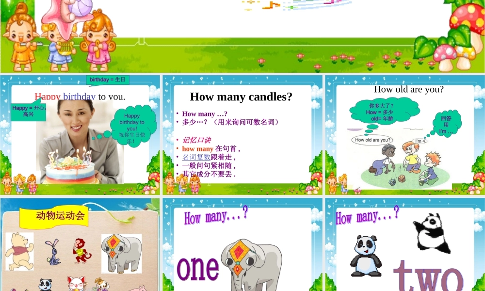 2014秋人教PEP版英语三上《Unit 6 Happy birthday》ppt课件2.ppt