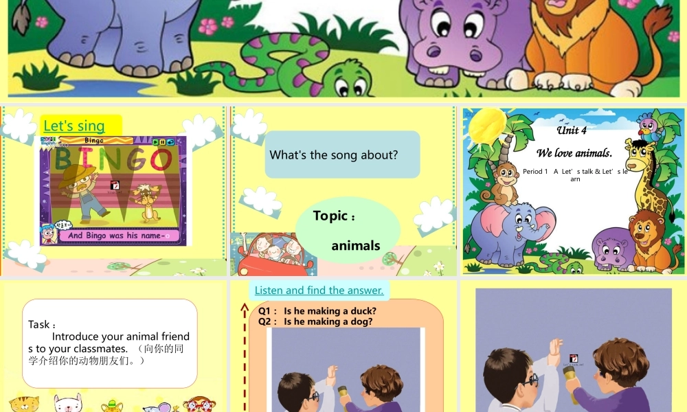 Unit 4 We love animals第三稿.ppt