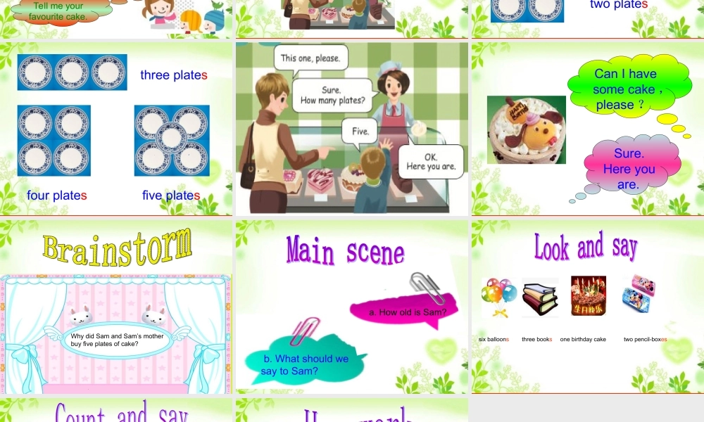 三年级英语上册Unit6 Happy birthday!第一课时.ppt