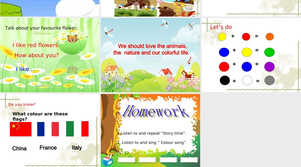 三年级英语上册Unit2 Colours第六课时.ppt