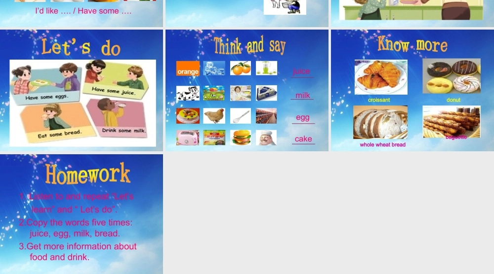 三年级英语上册Unit5 Let’s eat!第二课时.ppt