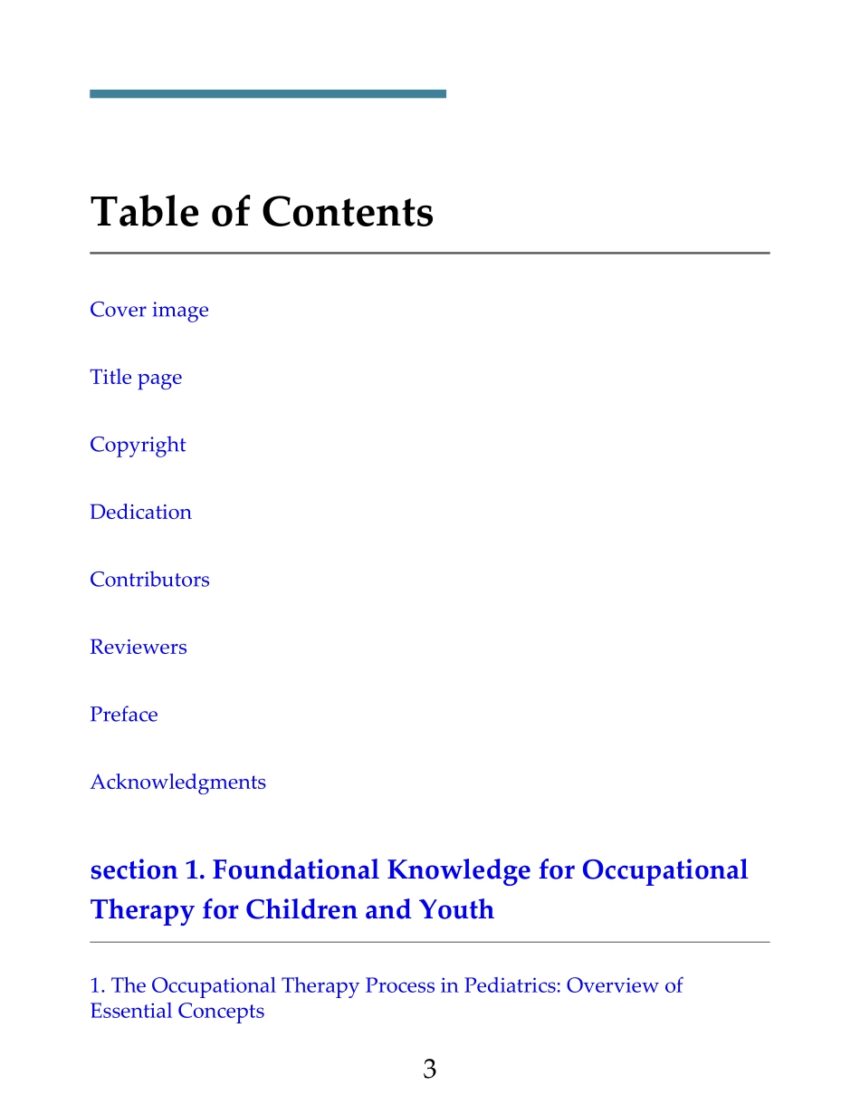Case-Smith';s Occupational Therapy for Children and Adolescents - E-Book 8th - Jane Clifford O';Brien(1)(1).pdf_第3页