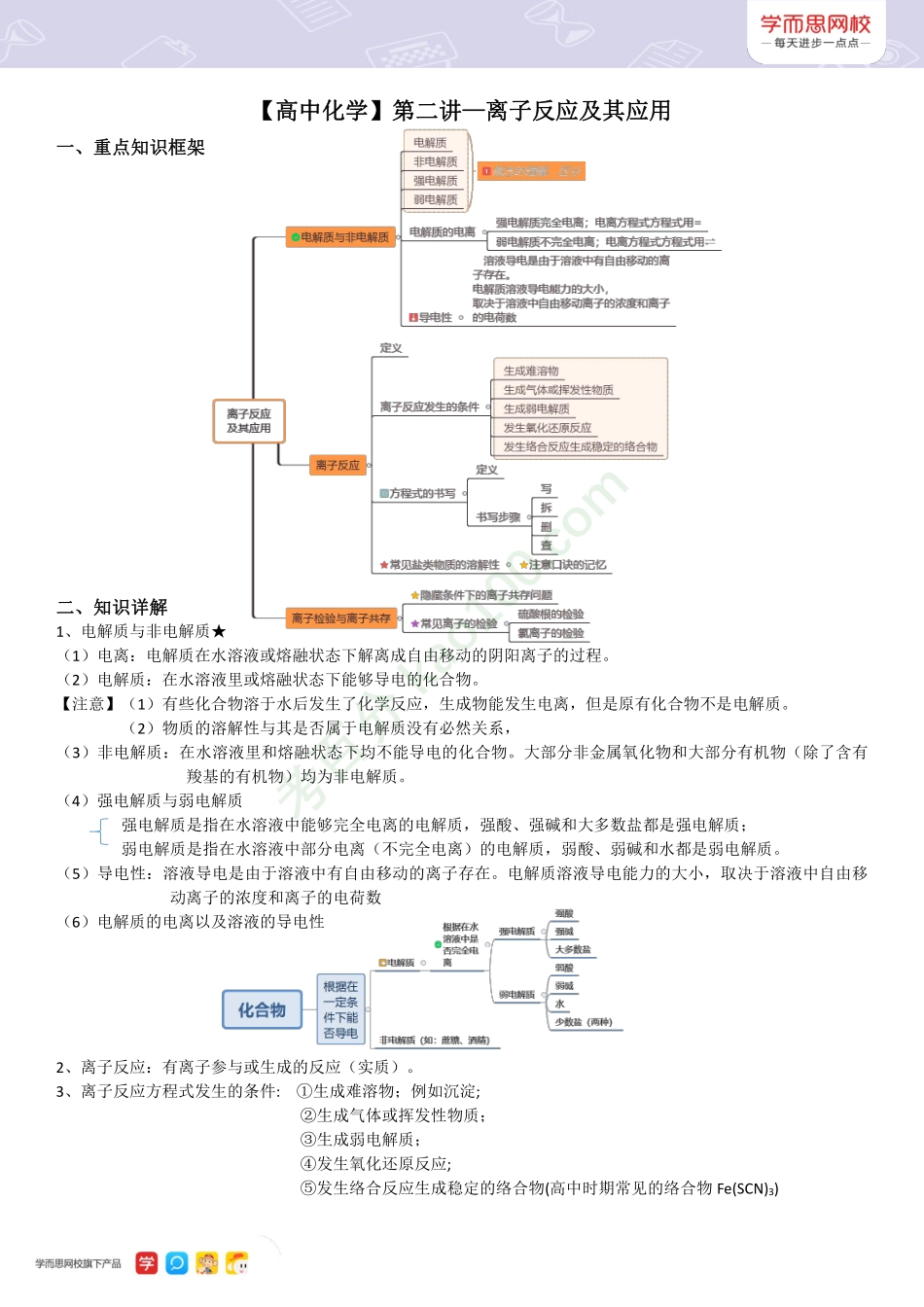 【高一新教材目标清北班】秋季总结第二讲离子反应及其应用.pdf_第1页