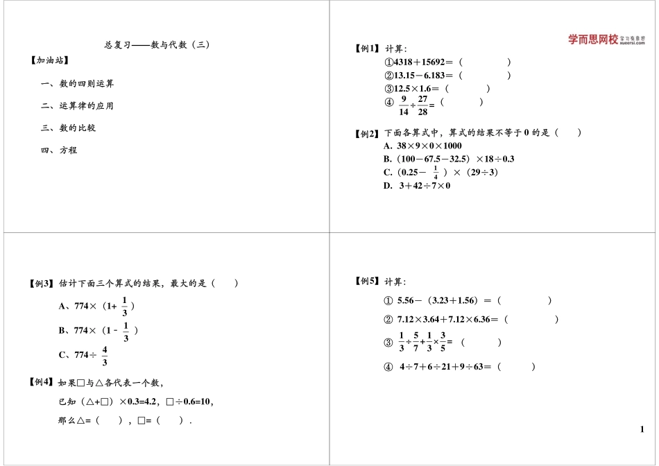 总复习——数与代数（三）(2).pdf_第1页