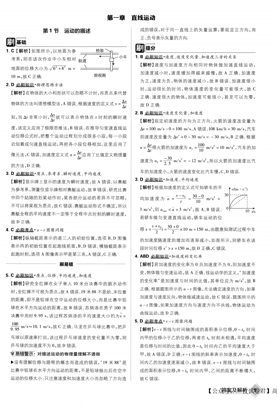 2023版《高考必刷题合订本（新教材版）》-物理 答案与解析_纯图版.pdf_第2页