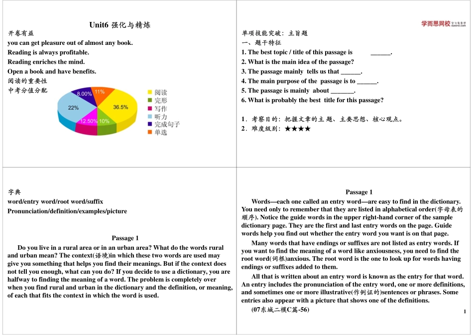 华世教育 Unit6 强化与精炼.pdf_第1页