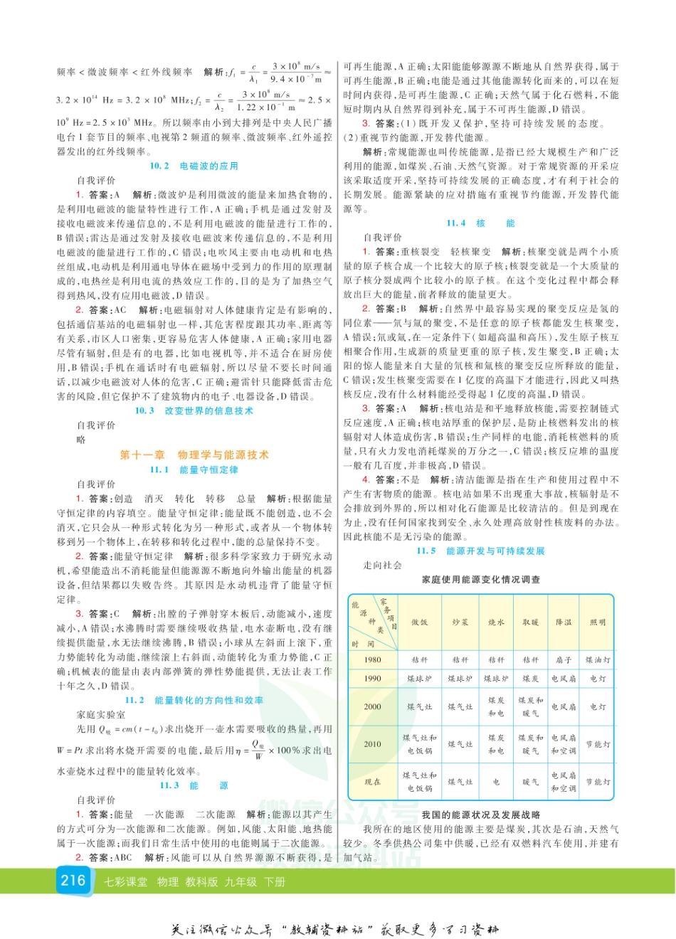 九年级下册物理教科版教材习题答案.pdf_第2页